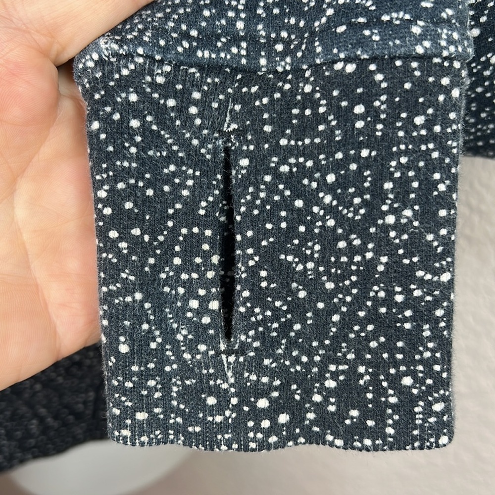 Lululemon Night View Black White Polka Dot Athletic Workout Scuba Hoodie Size 6 - Picture 11 of 15